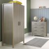 Grey Ash wardrobe and grey Ash chest of drawers with modern styling