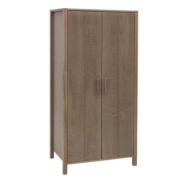 Grey wash Ash wood Woodland wardrobe with 2 doors