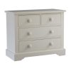 Fargo sturdy, small chest of drawers in Ivory White highly durable paint.