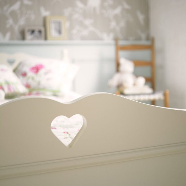 Fargo Single bed with Carved Heart-474