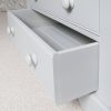 Open drawers showing the tongue and groove detailing inside a drawer on the Fargo wardrobe, and lovely paint finish.