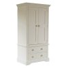The Fargo combination wardrobe in Ivory White, with 2 doors and 2 roomy drawers below.