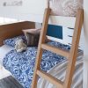 Close up photo of high quality solid oak bunk bed ladder for the EDIT bed, Little Folks Furniture
