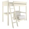 Cut out photo of the Fargo high sleeper with fold out futon, lean-to ladder and corner desk. No background.