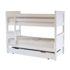 Classic beech bunk bed cut out with ladder fixed on the left.