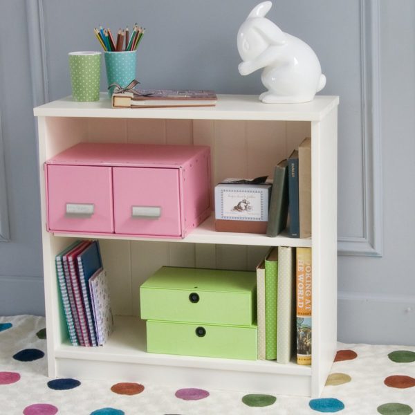 girl's bookcase with two shelves