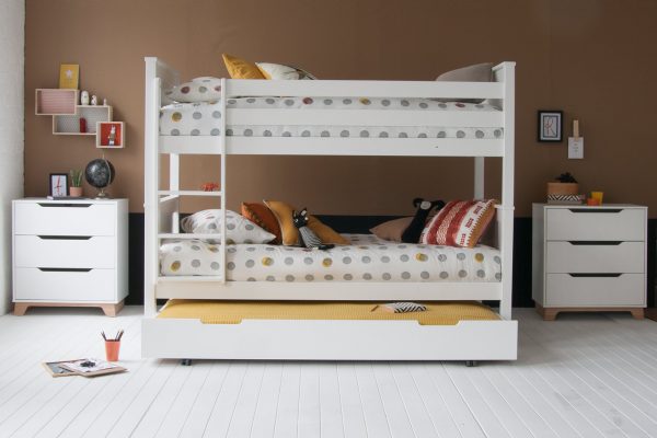 Classic Beech Bunk Bed with Storage+Sleepover Trundle-0