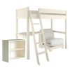 Cut out Fargo high sleeper with futon, desk and bookcase