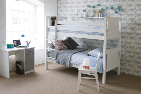 Classic Beech Bunk Bed with 2 Mattresses Offer-0