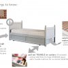 Infographic; features & benefits of Fargo double beds; solid hardwoods, mortice&tenon joints, trundle bed, slatted wooden base.