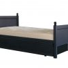 Fargo double bed in Painswick Blue durable paint finish, with pull out sleepover & storage trundle.