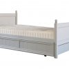 Fargo small double bed in Farleigh Grey, with pull out storage & sleepover trundle.