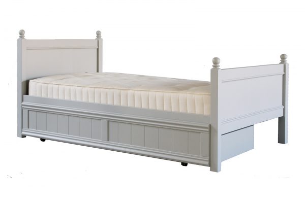 Fargo small double bed in Farleigh Grey, with pull out storage & sleepover trundle.