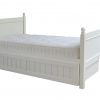 Fargo small double bed in Ivory White durable paint, pull out sleepover bed, solid hardwoods