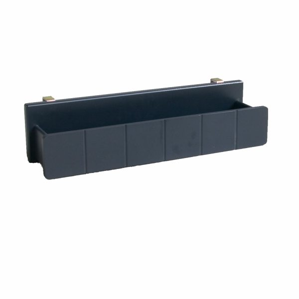 Fargo storage hook on shelf, Painswick Blue, space saving kids storage shelf