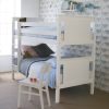 whale wallpaper with Beech solid bunk bed in front