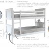 specification for Classic Beech bunk bed, white