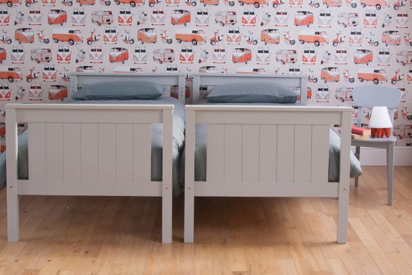 converted Beech bunk bed twin beds for kids