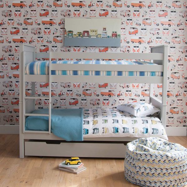Classic Beech Bunk Bed with Storage+Sleepover Trundle-0
