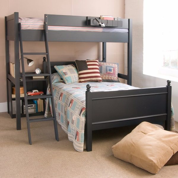Fargo High Sleeper with Small Double Bed & Bookcase-0