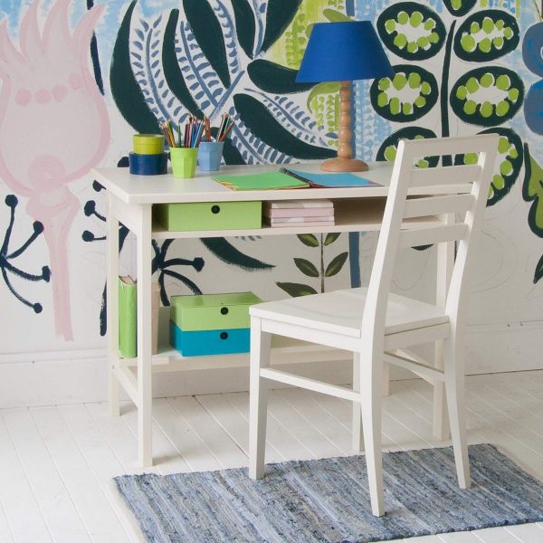 Fargo study desk in Ivory White, with plenty of storage
