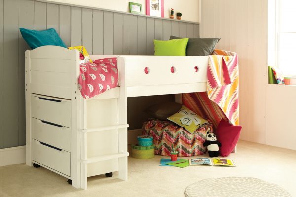 CUBIX Mid Sleeper with Chest of Drawers-0