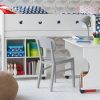 CUBIX Mid Sleeper with Storage Bookcase & Roll out Desk-0