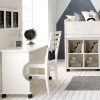 roll out desk and mid sleeper bed with storage