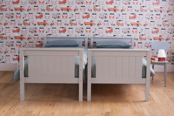 Convertible Classic Beech bunk bed, shown as twin beds