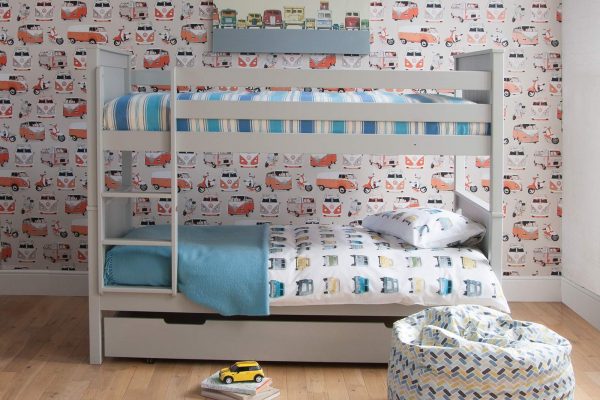 Classic Beech Bunk Bed & Trundle with Bunk Mattresses Offer-0