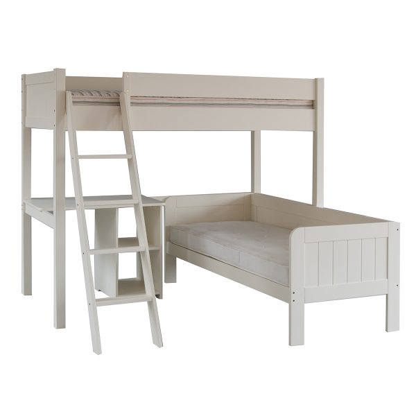 Fargo high sleeper loft bed ivory white cut out