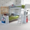 Grey loft bed with desk, daybed and bookcase included