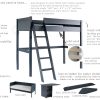 Specification for a Fargo high sleeper loft bed, from little Folks Furniture with solid hardwood bed frame and mortice and tenon joints