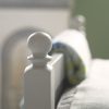 Close up of Fargo bed post finial. Smart and traditional kids bedroom styling