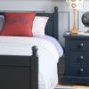 Fargo Painswick Blue single bed with a bedside drawers next to it