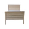 White wash ash single bed with horizontal tongue and groove designs