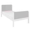 Grey and white Edit single bed with modern retro style edges