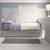 Fargo bed with trundle, maps wall