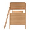 Oak bunk bed for kids, cut out photography