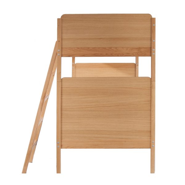 Oak bunk bed for kids, cut out photography