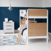 Oak+white modern bunk bed for kids