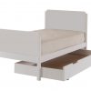 Modern Edit kids white bed with pull out storage & sleepover trundle