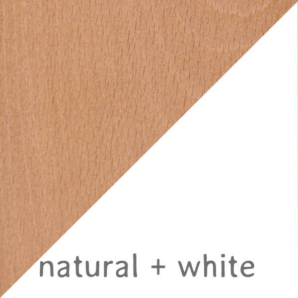 Classic beech natural finish and white - two tone bed.