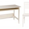 Kids Ivory White study desk + chair for homework