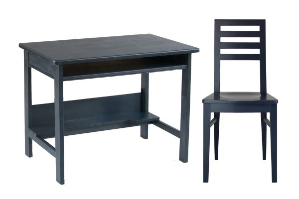 study desk for kids and kids chair, navy blue