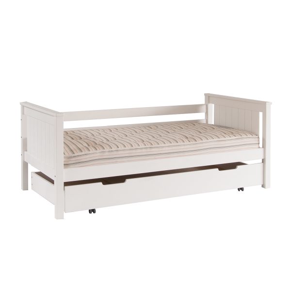 Classic day bed for kids with space saving roll away storage & sleepover trundle