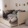 Fargo daybed with pull out sleepover trundle underneath in girls modern country bedroom