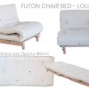 Lollipop futon chair bed - cream futon cover with multicoloured buttons
